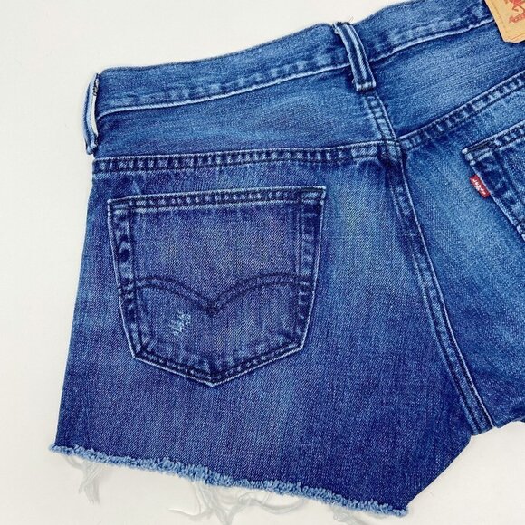 LEVI'S | Distressed Denim Cut-Off Shorts - Picture 5 of 8